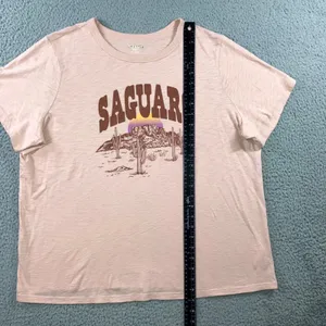 Old Navy Saguaro Desert Graphic Tee Women XL Tall Pink Western Retro Slub Cotton thumbnail 9