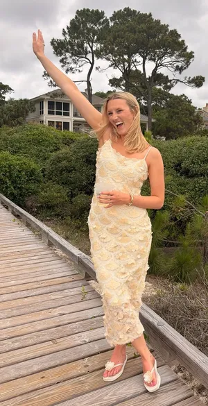 White Shell Sequin Dress thumbnail 1