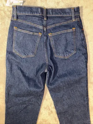 Abercrombie & Fitch 90s Straight Ultra High Rise Jeans Size 26/2R Dark Wash NEW thumbnail 12