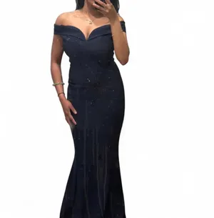 Navy Blue Formal Dress thumbnail 3