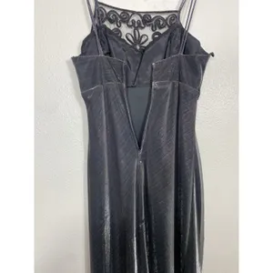 Dollar Black Embroidered Mesh Gown Scoop Neck Strappy Sleeveless Dress Medium thumbnail 10