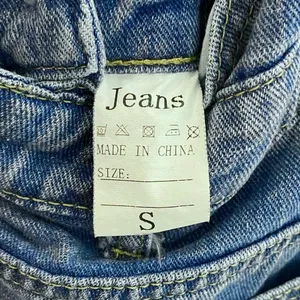 Vintage Y2K Straight Leg Distressed Medium Wash Denim Bib Jean Overalls Size S thumbnail 6
