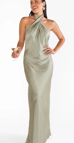 Show me your mumu jasmine halter maxi dress thumbnail 1