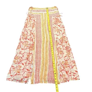 Free People Squared Off Convertible Maxi Skirt Size Small Multicolored Tie Side thumbnail 5