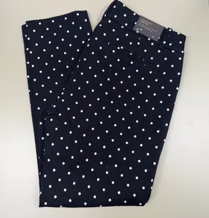 J.Crew Winnie City Fit Women’s Navy White Polka Dot Ankle Pants Size 6 NWT thumbnail 1
