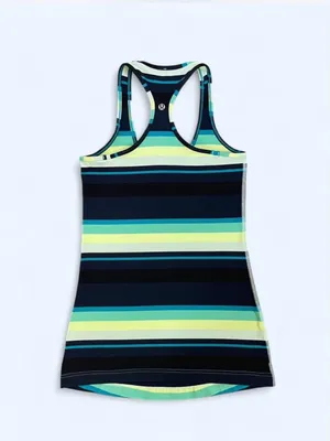 Lululemon Cool Racerback tank top Striped yoga Pilates activewear gym training 2 thumbnail 4