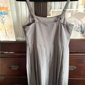 Live to be Spoiled Gray Pleated Dress with Adjustable Straps thumbnail 4