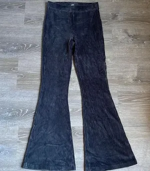 AERIE Groove On Velour High Waisted Flare Pants thumbnail 2