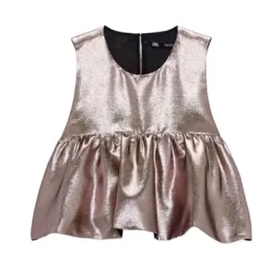 Zara Gold Crop Top(Size Medium) thumbnail 1