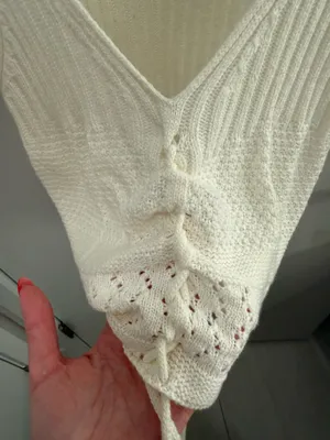 More to Come Revolve White Knit Top Size Small thumbnail 5
