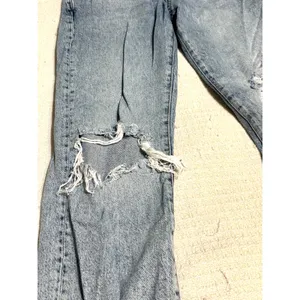 Free People Distressed Straight Leg Jeans Loose Fit Women's Size 25 Button Fly thumbnail 13