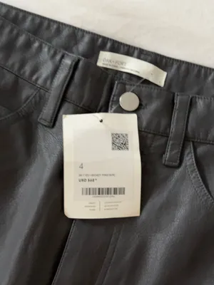 Oak + Fort Grey Faux Leather Mini Skirt thumbnail 4