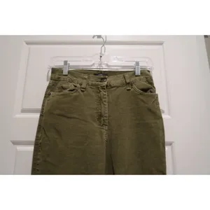 IVKO Womens Olive Green High‎ Waist Corduroy Pants EU 38 Capsule Cotton Europe thumbnail 4