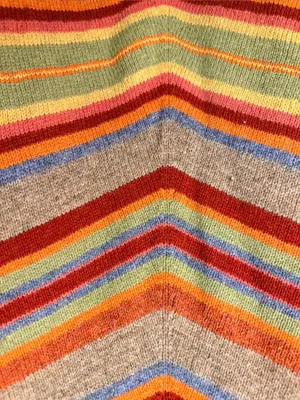 Lauren Ralph Lauren Wool Southwestern RARE Chevron Stripe Fringe Skirt Large thumbnail 4