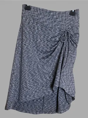 The North Face Gray Asymmetrical Midi Skirt with Side Tie thumbnail 1
