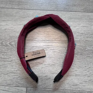 Story by Davinci Red Turquoise Concho Headband Top Knot Western Boho BG104 NWT thumbnail 3