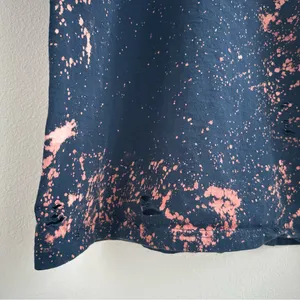 Destroyed Stained Black Bleached Tee Size XXL thumbnail 4