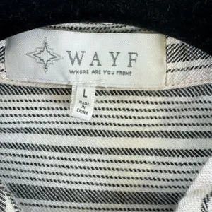 Anthropologie‎ WAYF Striped Lightweight Sleeveless Collared Rayon Button Up Sz L thumbnail 4