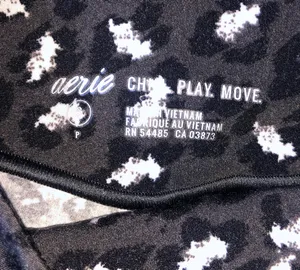 Aerie dark grey cheetah crossover v leggings thumbnail 4