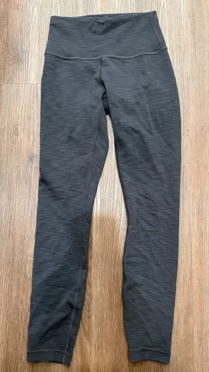 Lululemon Wunder train HR Pant 25‎ Heathered Black Space Dye Leggings 4 thumbnail 1