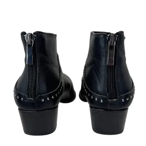 Thursday Boot Co Everyday Black Leather Studded Ankle Boots 6 Western Rocker‎ thumbnail 6