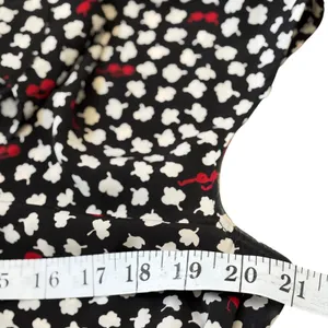 Maeve Anthropologie Odilla Dress Womens L Black Red‎ Sunglasses Belted Wedding thumbnail 10