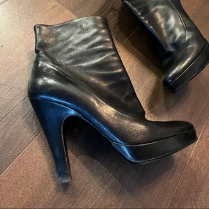 Prada Black Leather Booties thumbnail 2