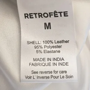 Retrofête Amberly Leather‎ Dress in Optic White Size M NWT Snakeskin Mini Lace thumbnail 8