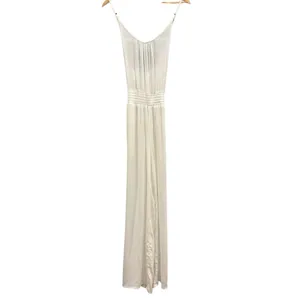 NWT prAna Fernie Wide Leg Jumpsuit M White Beach Crinkle Modal Resort Boho thumbnail 4