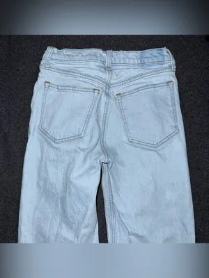 Abercrombie Fitch Jeans 90s Relaxed High Rise Light Wash Denim Distressed 2 LONG thumbnail 4