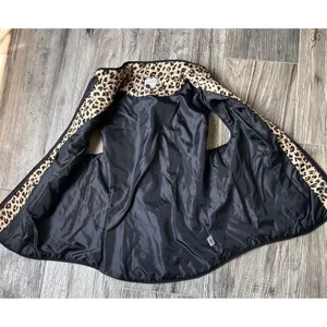 Croft & Barrow Women's L Full Zip Leopard Cheetah Animal Print Quilted Vest #132 thumbnail 5