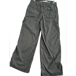 American Eagle Outfitters Black Cargo Pants with Button Flap Back Pockets Size 6 thumbnail 3