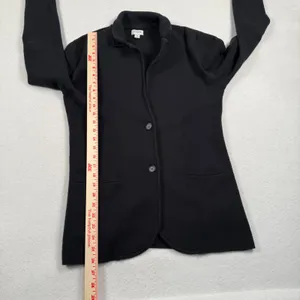 J.Crew Sweater Blazer Womens Small Black‎ Sophie Open Front Knit G9309 Jacket thumbnail 5