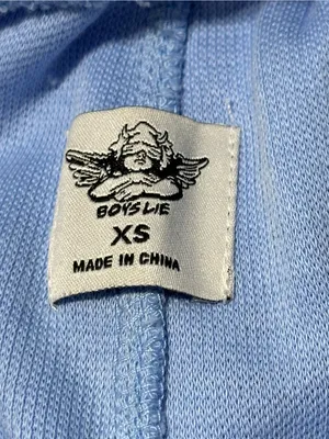 Boys Lie Women’s Size XS Light Blue 1-800 Revamped Rhinestone Track Joggers thumbnail 7