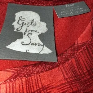 ANTHROPOLOGIE GIRLS FROM SAVOY Gogi Red Plaid Sleeveless Bow‎ Back Dress EUC 0 thumbnail 7