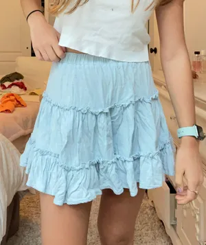 Princess Polly Blue Mini Skirt thumbnail 1