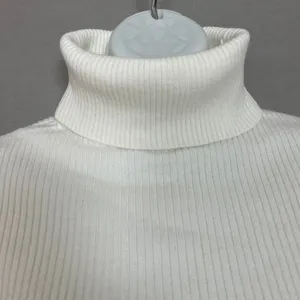 French Connection Turtleneck Sweater Ribbed Knit Women‎ XS Cream White Simple thumbnail 14
