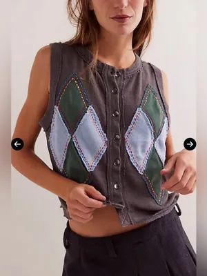 Free people Argyle Craft Vest thumbnail 2
