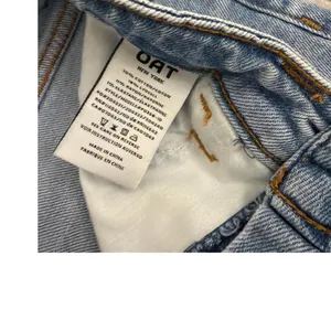 OAT NYC Wide Leg High Rise Loose Fit Light Wash Denim Blue Jeans Size 2 | 26 thumbnail 5