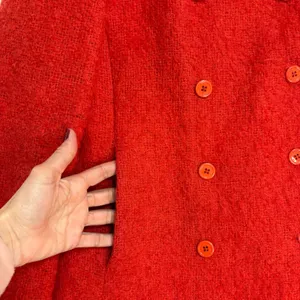 J.Crew Peacoat Red Mohair Wool Blend Double Breasted Jacket Retro Classic Work 6 thumbnail 2