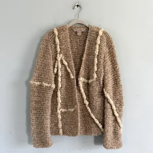 Vintage Gogo‎ Bregante Raquel's Collection Wool Open Front Cream Marl Cardigan thumbnail 2