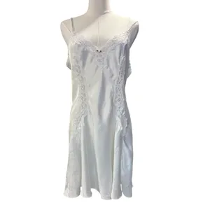 Vtg Val Mode Lingerie Baby Doll Fairy Party 80's White Lace Slip Dress USA Satin thumbnail 2