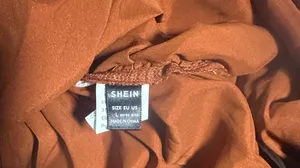 SheIn Orange satin dress thumbnail 7