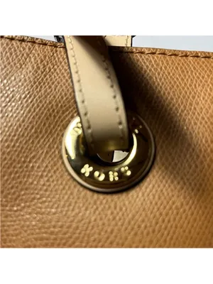 Michael Kors Cognac Leather Tote with MK Pendant thumbnail 3