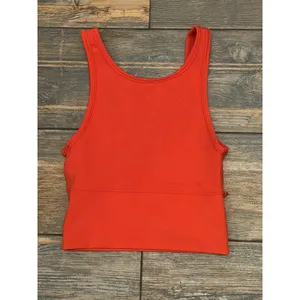 Lululemon Power Pivot Tank Top Everlux Reversable Red Orange Size 4/6?‎ Gym Yoga thumbnail 5