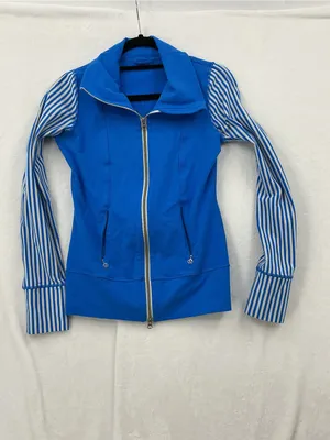 lululemon athletica Bright Blue Zip-Up 1015 thumbnail 2