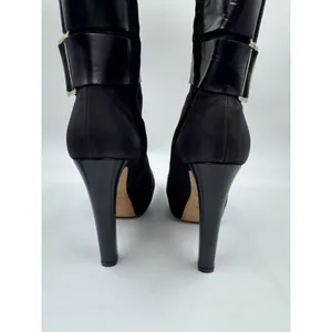 Herve Leger Runway High Heel Boots Suede/Leather Black 35.5 EU 5 US thumbnail 12