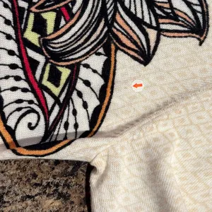 Chicos Floral Abstract Sweater Artsy Boho Statement Eclectic 3 XL 16 3/4 Sleeve thumbnail 8