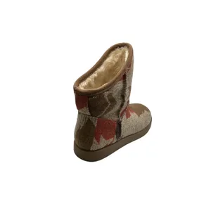 Indigo rd. Aztec Cozy Boot Women 6M Tan‎ Brown Rust Faux Fur Lined Mid Calf Boot thumbnail 10