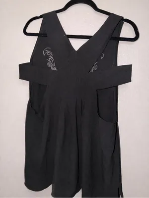 Cecico Black V-Neck Sleeveless Embroidered Tunic Top thumbnail 6